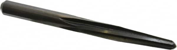 Made in USA - 1/2" Reamer Diam, 9/32" Small End Diam, 1/2" Diam Straight Shank, 4" Flute, Bridge Reamer - USA Tool & Supply