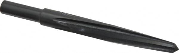 Made in USA - 5/8" Reamer Diam, 11/32" Small End Diam, 1/2" Diam Straight Shank, 4-1/2" Flute, Bridge Reamer - USA Tool & Supply