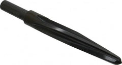 Made in USA - 11/16" Reamer Diam, 3/8" Small End Diam, 1/2" Diam Straight Shank, 4-1/4" Flute, Bridge Reamer - USA Tool & Supply