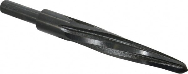 Made in USA - 25/32" Reamer Diam, 13/32" Small End Diam, 1/2" Diam Straight Shank, 5" Flute, Bridge Reamer - USA Tool & Supply