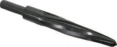 Made in USA - 25/32" Reamer Diam, 13/32" Small End Diam, 1/2" Diam Straight Shank, 5" Flute, Bridge Reamer - USA Tool & Supply