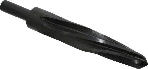 Made in USA - 15/16" Reamer Diam, 9/16" Small End Diam, 1/2" Diam Straight Shank, 5" Flute, Bridge Reamer - USA Tool & Supply