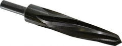 Made in USA - 1" Reamer Diam, 19/32" Small End Diam, 1/2" Diam Straight Shank, 5" Flute, Bridge Reamer - USA Tool & Supply