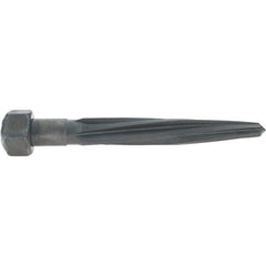 Made in USA - 11/16" Reamer Diam, 3/8" Small End Diam, 1-1/16" Hex Shank, 4-1/2" Flute, Car Reamer - USA Tool & Supply