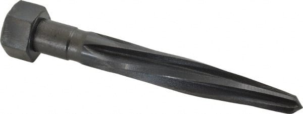 Made in USA - 13/16" Reamer Diam, 15/32" Small End Diam, 1-1/4" Hex Shank, 5" Flute, Car Reamer - USA Tool & Supply