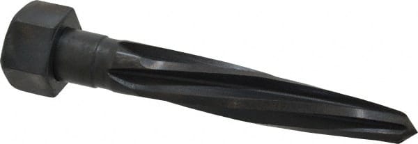 Made in USA - 15/16" Reamer Diam, 19/32" Small End Diam, 1-7/16" Hex Shank, 5" Flute, Car Reamer - USA Tool & Supply