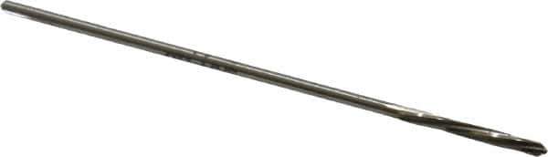 Interstate - 5/64" Cobalt 4 Flute Chucking Reamer - Spiral Flute, 0.072" Straight Shank, 3/4" Flute Length, 3" OAL - USA Tool & Supply