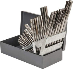 Interstate - 1/16" to 1/2", Chucking Reamer Set - Spiral Flute, Right Hand Cut, 29 Pieces - USA Tool & Supply