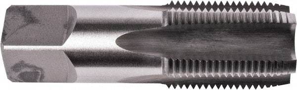 Union Butterfield - 1/4-18 NPSF Thread, 4 Flute Standard Pipe Tap - 2-7/16" OAL, 1-1/16" Thread Length, 9/16" Shank Diam, Bright Finish, High Speed Steel - Exact Industrial Supply