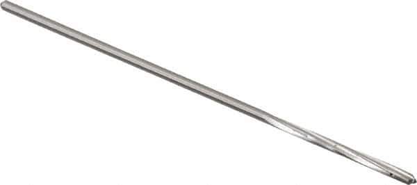 Made in USA - 5/64" High Speed Steel 4 Flute Chucking Reamer - Spiral Flute, 0.072" Straight Shank, 3/4" Flute Length, 3" OAL - USA Tool & Supply