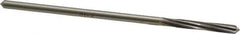 Made in USA - 11/64" High Speed Steel 6 Flute Chucking Reamer - Spiral Flute, 0.1645" Straight Shank, 1-1/8" Flute Length, 4-1/2" OAL - USA Tool & Supply