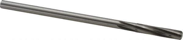 Made in USA - 19/64" High Speed Steel 6 Flute Chucking Reamer - Spiral Flute, 0.2792" Straight Shank, 1-1/2" Flute Length, 6" OAL - USA Tool & Supply