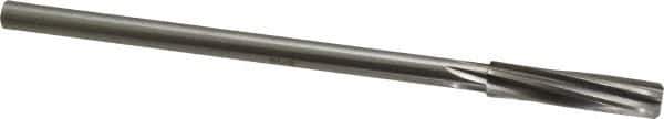 Made in USA - 25/64" High Speed Steel 6 Flute Chucking Reamer - Spiral Flute, 0.3105" Straight Shank, 1-3/4" Flute Length, 7" OAL - USA Tool & Supply