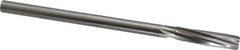 Made in USA - 27/64" High Speed Steel 6 Flute Chucking Reamer - Spiral Flute, 0.373" Straight Shank, 1-3/4" Flute Length, 7" OAL - USA Tool & Supply