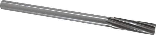 Made in USA - 5/8" High Speed Steel 8 Flute Chucking Reamer - Spiral Flute, 0.5615" Straight Shank, 2-1/4" Flute Length, 9" OAL - USA Tool & Supply