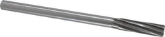 Made in USA - 5/8" High Speed Steel 8 Flute Chucking Reamer - Spiral Flute, 0.5615" Straight Shank, 2-1/4" Flute Length, 9" OAL - USA Tool & Supply
