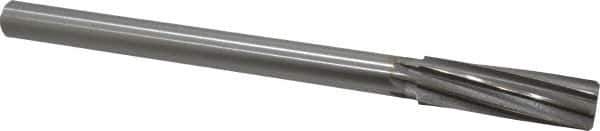 Made in USA - 3/4" High Speed Steel 8 Flute Chucking Reamer - Spiral Flute, 5/8" Straight Shank, 2-1/2" Flute Length, 9-1/2" OAL - USA Tool & Supply