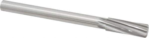 Made in USA - 7/8" High Speed Steel 8 Flute Chucking Reamer - Spiral Flute, 3/4" Straight Shank, 2-5/8" Flute Length, 10" OAL - USA Tool & Supply