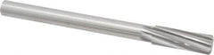 Made in USA - 7/8" High Speed Steel 8 Flute Chucking Reamer - Spiral Flute, 3/4" Straight Shank, 2-5/8" Flute Length, 10" OAL - USA Tool & Supply