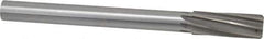 Made in USA - 1" High Speed Steel 8 Flute Chucking Reamer - Spiral Flute, 7/8" Straight Shank, 2-3/4" Flute Length, 10-1/2" OAL - USA Tool & Supply