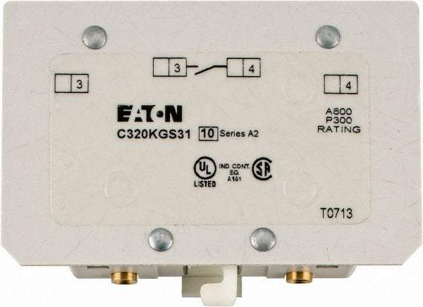 Eaton Cutler-Hammer - Starter Auxiliary Contact - For Use with 100-400A Contactors - USA Tool & Supply