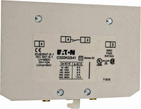 Eaton Cutler-Hammer - Starter Auxiliary Contact - For Use with 100-400A Contactors - USA Tool & Supply