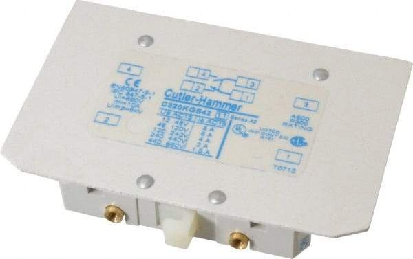Eaton Cutler-Hammer - Starter Auxiliary Contact - For Use with 100-400A Contactors - USA Tool & Supply