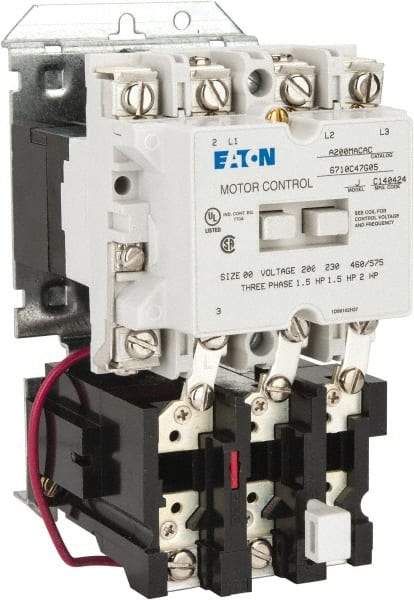 Eaton Cutler-Hammer - 9 Amp, Nonreversible Open Enclosure NEMA Motor Starter - 1 hp at 3 Phase - USA Tool & Supply