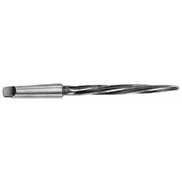 Interstate - 1-3/8" Reamer Diam, 1-1/8" Small End Diam, 4MT Morse Taper Shank, 7-3/8" Flute, Bridge Reamer - USA Tool & Supply