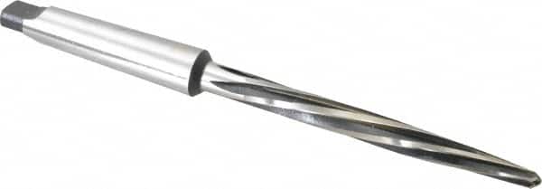 Interstate - 7/16" Reamer Diam, 7/32" Small End Diam, 2MT Morse Taper Shank, 4-3/8" Flute, Bridge Reamer - USA Tool & Supply