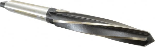 Interstate - 1-1/2" Reamer Diam, 1-1/4" Small End Diam, 4MT Morse Taper Shank, 7-3/8" Flute, Bridge Reamer - USA Tool & Supply