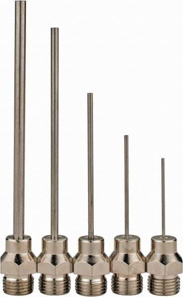 Value Collection - Blow Gun 5 Piece Needle Set - 1/8 MPT, 1-3/16, 1-3/4, 15/16, 2-15/32 & 2-3/4" Long - USA Tool & Supply