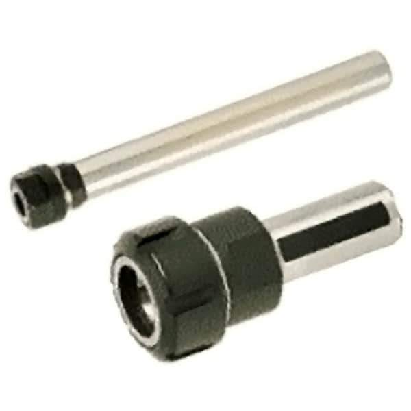 Iscar - 0.5mm to 7mm Capacity, 18.5mm Projection, Straight Shank, ER11 Collet Chuck - 168.5mm OAL, 20mm Shank Diam - Exact Industrial Supply