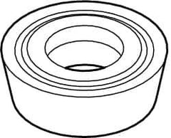 Kennametal - RDHX1003M0 LP Grade KC522M Carbide Milling Insert - TiAlN Finish, 0.1252" Thick, 10mm Inscribed Circle - USA Tool & Supply