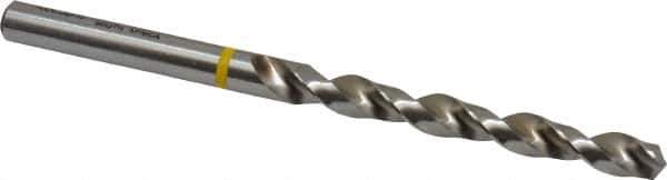Accupro - #1 130° Vanadium High Speed Steel Jobber Drill - Bright Finish, Right Hand Cut, Spiral Flute, Straight Shank, 93mm OAL, Split Point - USA Tool & Supply