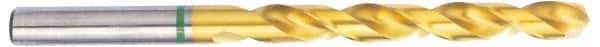 Accupro - #44 135° Cobalt Jobber Drill - TiN Finish, Right Hand Cut, Spiral Flute, Straight Shank, 53mm OAL, Split Point - USA Tool & Supply