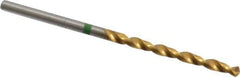 Accupro - #37 135° Cobalt Jobber Drill - TiN Finish, Right Hand Cut, Spiral Flute, Straight Shank, 57mm OAL, Split Point - USA Tool & Supply