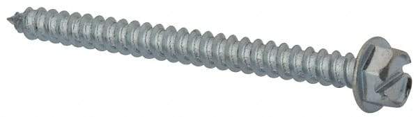 Value Collection - #14 Hex Washer Head Slotted Sheet Metal Screw - Steel, 3" Length Under Head, Grade 2 - USA Tool & Supply