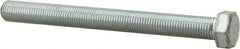Made in North America - 7/16-20 UNF, 4-1/2" Length Under Head Hex Head Cap Screw - Fully Threaded, Grade 5 Steel, Zinc-Plated Finish, 5/8" Hex - USA Tool & Supply