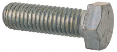 Made in North America - 1/2-13 UNC, 1-5/8" Length Under Head Hex Head Cap Screw - Partially Threaded, Grade 5 Steel, Zinc-Plated Finish, 3/4" Hex - USA Tool & Supply