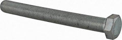 Made in North America - 1/2-20 UNF, 4-1/2" Length Under Head Hex Head Cap Screw - Fully Threaded, Grade 5 Steel, Zinc-Plated Finish, 3/4" Hex - USA Tool & Supply
