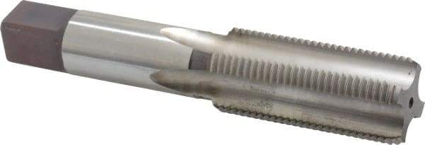 Hertel - M24x2.00 Metric Fine 4 Flute Bright Finish High Speed Steel Straight Flute Standard Hand Tap - Bottoming, Right Hand Thread, 4-29/32" OAL, D7 Limit - USA Tool & Supply