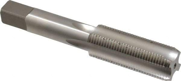 Hertel - M18x1.50 Metric Fine 4 Flute Bright Finish High Speed Steel Straight Flute Standard Hand Tap - Bottoming, Right Hand Thread, 4-1/32" OAL, D6 Limit - Exact Industrial Supply