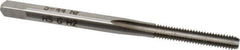 Hertel - #5-44 UNF 2B 3 Flute Bright Finish High Speed Steel Straight Flute Standard Hand Tap - Bottoming, Right Hand Thread, 1-15/16" OAL, 5/8" Thread Length, H2 Limit - Exact Industrial Supply