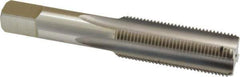Hertel - 3/4-16 UNF 3B 4 Flute Bright Finish High Speed Steel Straight Flute Standard Hand Tap - Bottoming, Right Hand Thread, 4-1/4" OAL, H3 Limit - Exact Industrial Supply