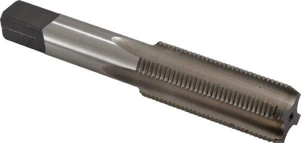 Hertel - 3/4-16 UNF 2B 4 Flute Bright Finish High Speed Steel Straight Flute Standard Hand Tap - Bottoming, Right Hand Thread, 4-1/4" OAL, 2" Thread Length, H5 Limit - USA Tool & Supply