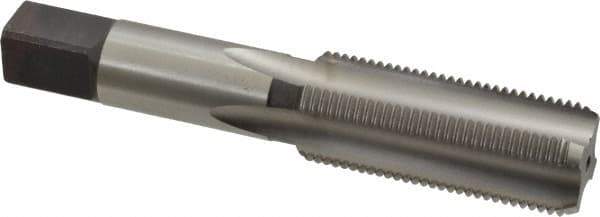Hertel - 7/8-14 UNF 3B 4 Flute Bright Finish High Speed Steel Straight Flute Standard Hand Tap - Bottoming, Right Hand Thread, 4-11/16" OAL, H4 Limit - Exact Industrial Supply