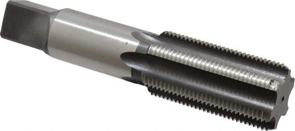 Hertel - 1-1/4 - 12 UNF 3B 6 Flute Bright Finish High Speed Steel Straight Flute Standard Hand Tap - Bottoming, Right Hand Thread, 5-3/4" OAL, H4 Limit - USA Tool & Supply