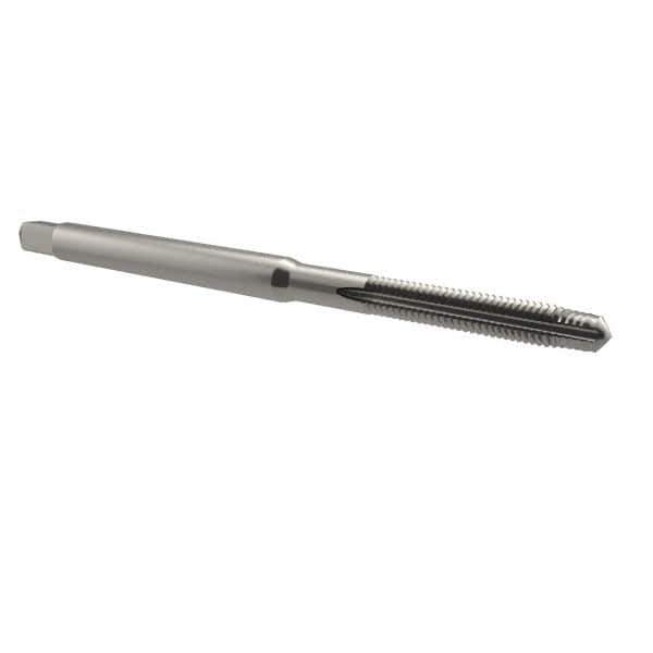 Hertel - M3x0.50 Metric Coarse 6H 3 Flute Bright Finish High Speed Steel Straight Flute Standard Hand Tap - Taper, Right Hand Thread, 1-15/16" OAL, D3 Limit - Exact Industrial Supply