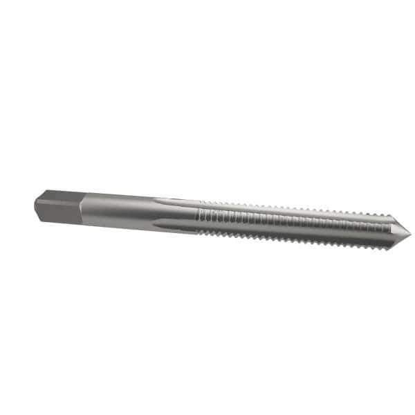 Hertel - 3/8-24 UNF 3B 4 Flute Bright Finish High Speed Steel Straight Flute Standard Hand Tap - Taper, Right Hand Thread, 2-15/16" OAL, H3 Limit - USA Tool & Supply